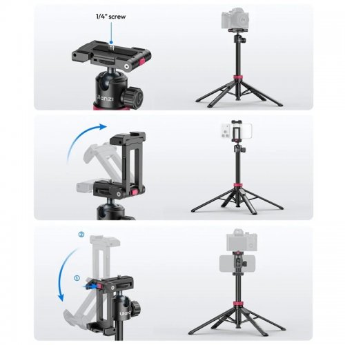 Штатив Ulanzi MT-44B 2-in-1 Selfie Stick Tripod (S056) Black купить в Украине | Telemart фото