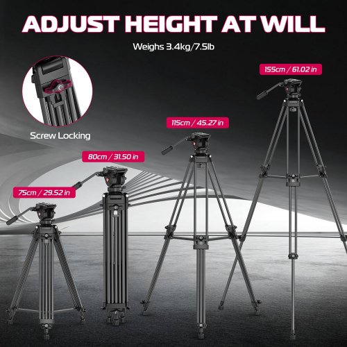 Штатив Ulanzi MT-81 Tripod 155cm (T080GBB1) Black купить в Украине | Telemart фото