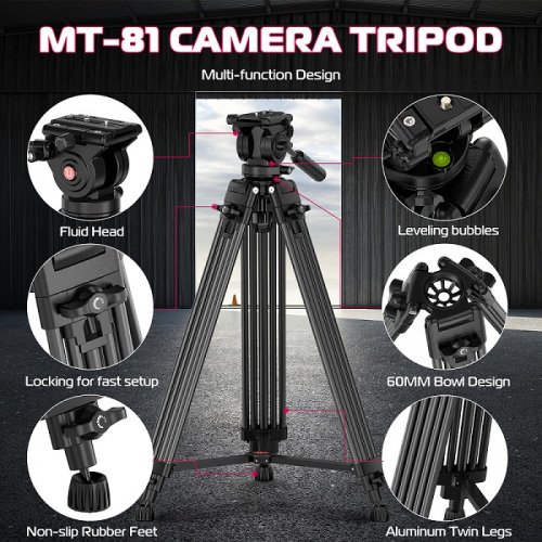 Штатив Ulanzi MT-81 Tripod 155cm (T080GBB1) Black купить в Украине | Telemart фото
