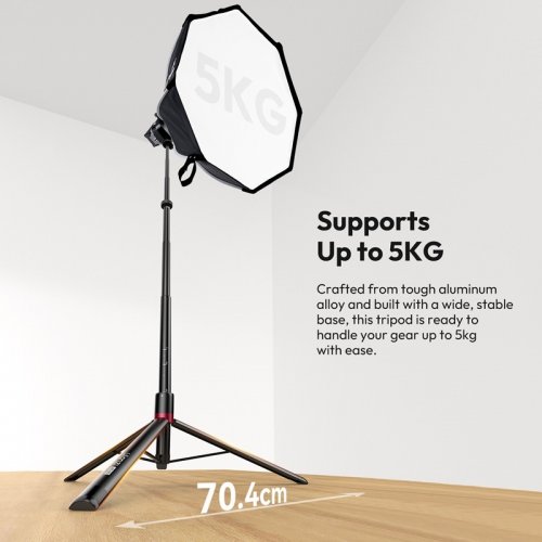 Стойка для света Ulanzi AT-05 Heavy Duty Foldable Light Stand 200cm (T083) Black купить в Украине | Telemart фото