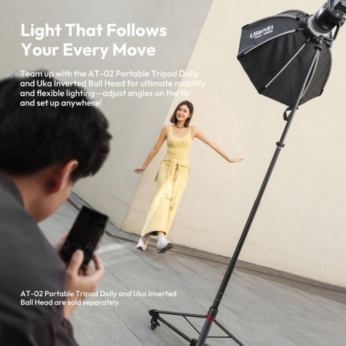 Стойка для света Ulanzi AT-05 Heavy Duty Foldable Light Stand 200cm (T083) Black купить в Украине | Telemart фото
