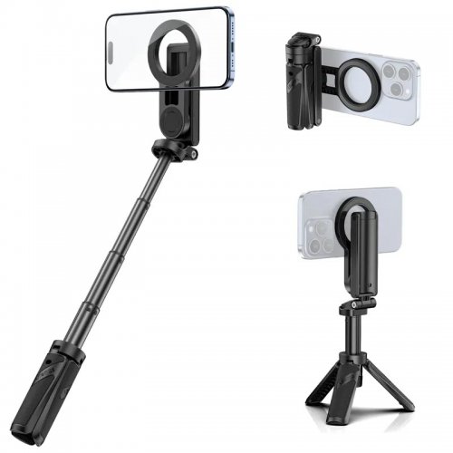 Селфі-монопод Ulanzi JJ03 3-in-1 Magnetic Phone Tripod with Remote Control (T090) Black купити в Україні | Telemart фото