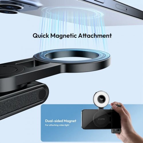 Селфі-монопод Ulanzi JJ03 3-in-1 Magnetic Phone Tripod with Remote Control (T090) Black купити в Україні | Telemart фото