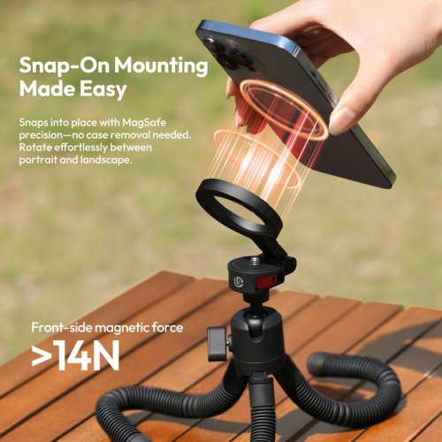 Штатив Ulanzi MT30 Magnetic Flexible Tripod (T137) Black купити в Україні | Telemart фото