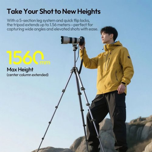 Штатив Ulanzi OMBRA II YING Tripod 156cm (T156) Black купити в Україні | Telemart фото