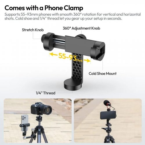 Штатив Ulanzi OMBRA II YING Tripod 156cm (T156) Black купити в Україні | Telemart фото