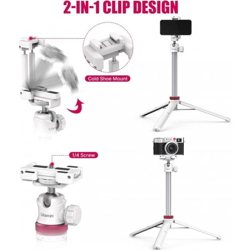 Штатив Ulanzi Vijim Multi-Functional Mini Tripod (UV-2503A MT-44) White купити в Україні | Telemart фото