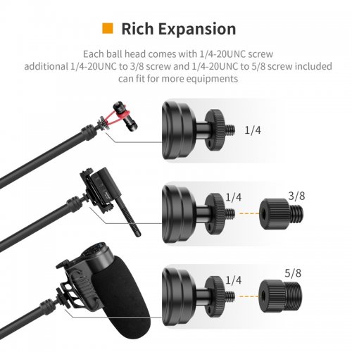 Штатив-тримач Ulanzi Vijim Desktop Flexible Arm/Light Stand (Three-Stages) (UV-2666 LS08) Black купити в Україні | Telemart фото
