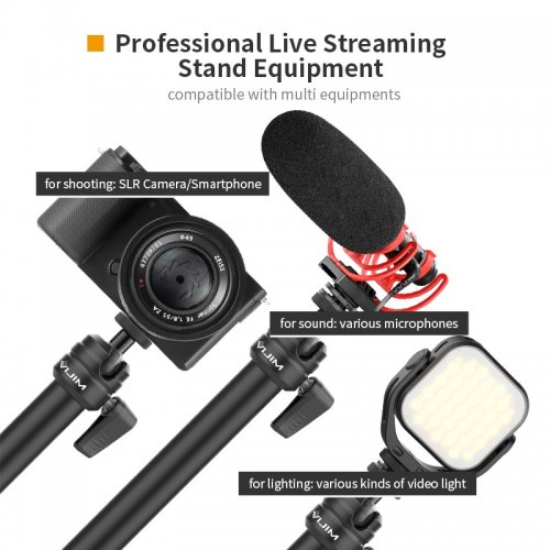 Штатив-тримач Ulanzi Vijim Desktop Flexible Arm/Light Stand (Three-Stages) (UV-2666 LS08) Black купити в Україні | Telemart фото