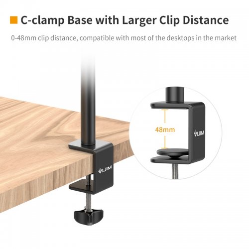 Штатив-тримач Ulanzi Vijim Desktop Flexible Arm/Light Stand (Three-Stages) (UV-2666 LS08) Black купити в Україні | Telemart фото