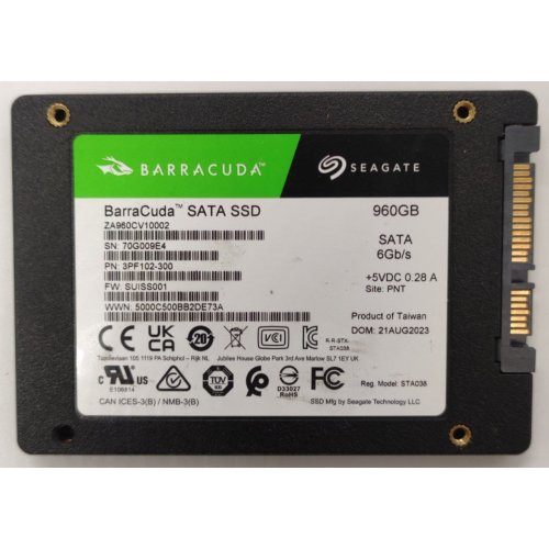 Ssd-диск Seagate Barracuda 960TB 2.5” (ZA960CV10002) (Відновлено продавцем, 898195) купити в Україні | Telemart фото