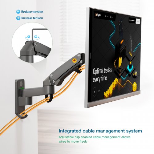 Кронштейн для монитора NB Ergonomic 17-35" F150 Gas Spring Monitor Arm Matt Charcoal купить в Украине | Telemart фото