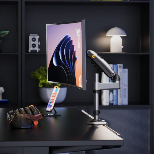 Кронштейн для монитора NB Ergonomic 17-32" H100 Gas Spring Monitor Arm Matt Charcoal купить в Украине | Telemart фото