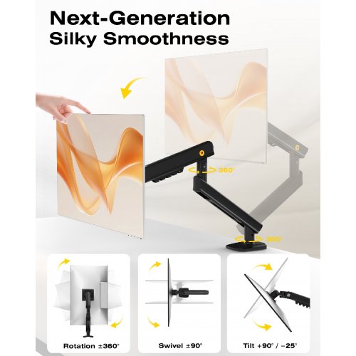 Кронштейн для монитора NB Ergonomic 17-32" A5-B Mechanical Spring Monitor Arm Black купить в Украине | Telemart фото