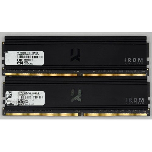 Озу GoodRAM DDR4 16GB (2x8GB) 3200Mhz IRDM Black (IR-V3200D464L16SA/8G) (Восстановлено продавцом, 898219) купить в Украине | Telemart фото