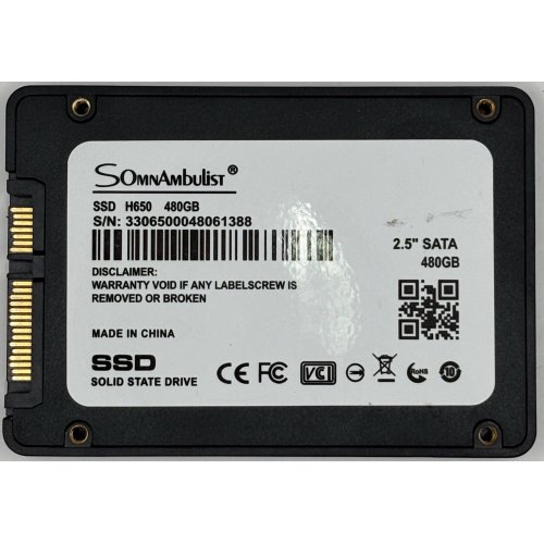 Ssd-диск SomnAmbuList 480GB 2.5" (Відновлено продавцем, 898226) купити в Україні | Telemart фото