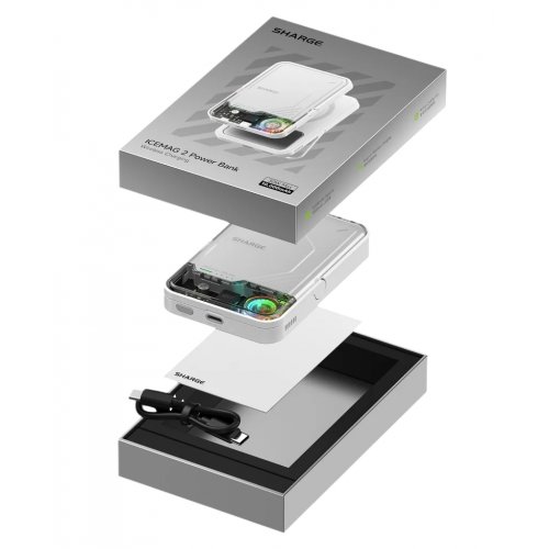 Powerbank SHARGE ICEMAG 2 10000mAh 30W (YDD-SG-HW-JF2CX-BAI) White купити в Україні | Telemart фото