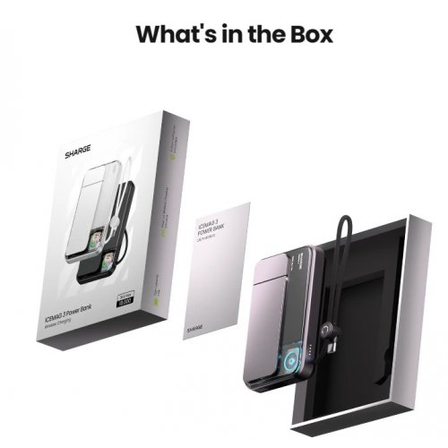 Powerbank SHARGE ICEMAG 3 10000mAh 35W (YDD-SG-HW-JF3CX-HEI) Black купити в Україні | Telemart фото