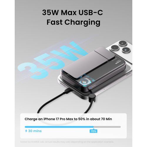 Powerbank SHARGE ICEMAG 3 10000mAh 35W (YDD-SG-HW-JF3CX-BAI) White купити в Україні | Telemart фото