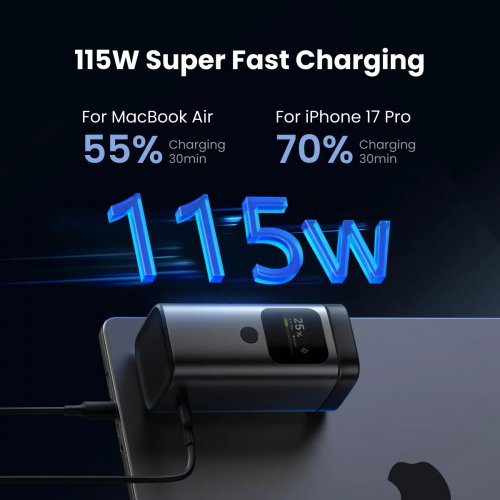 Powerbank SHARGE StandMag 15000 15000mAh 115W (YDD-SG-E5CXEHY-HEI) Space Gray купить в Украине | Telemart фото