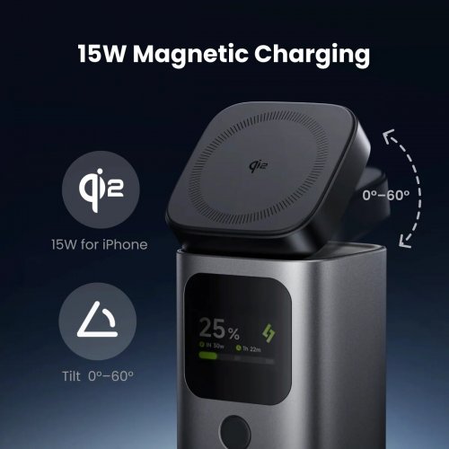 Powerbank SHARGE StandMag 15000 15000mAh 115W (YDD-SG-E5CXEHY-HEI) Space Gray купить в Украине | Telemart фото