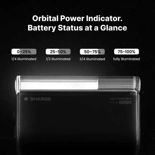 Powerbank SHARGE Flow 3 10000mAh 45W (YDD-SG-SX3-HEI) Black купити в Україні | Telemart фото