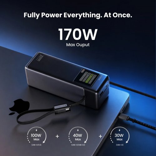 Powerbank SHARGE Hyper Tower 170 25000mAh 170W (YDD-SG-170-YDCC-BAI) White купити в Україні | Telemart фото