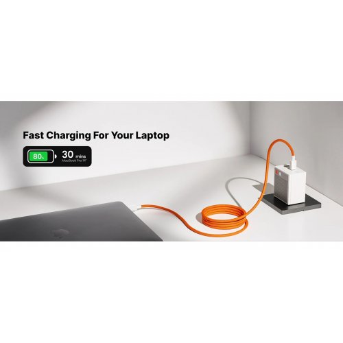 Кабель SHARGE MagLoop USB Type-C to USB Type-C 240W 1.5m (CDX-SJ-1.5M240W-CXKW-BAI) White купить в Украине | Telemart фото