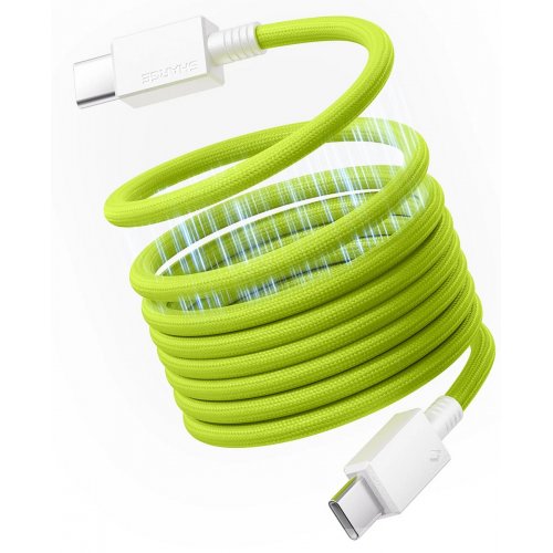 Кабель SHARGE MagLoop USB Type-C to USB Type-C 240W 1.5m (CDX-SJ-1.5M240W-CXKW-LV) Green купить в Украине | Telemart фото
