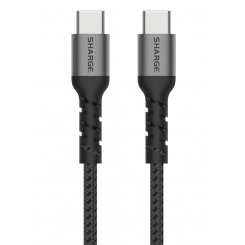 Кабель SHARGE Braided USB Type-C to USB Type-C 240W 1.5m (SJX-SJ-240-CC-1.5-ZH-HEI) Black