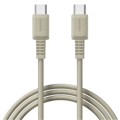 Кабель SHARGE Retro USB Type-C to USB Type-C 100W 1.2m (SJX-SJ-CC-1.2-FG-MI) Grey купить в Украине | Telemart фото