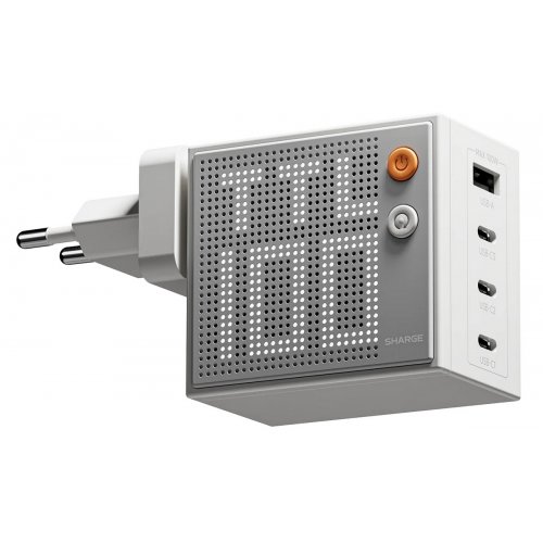 Мережевий зарядний пристрій SHARGE GaN Pixel 100W (CDT-SG-100-EUR-DZP-BAI) White купити в Україні | Telemart фото