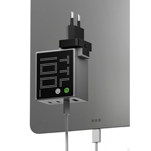 Мережевий зарядний пристрій SHARGE GaN Pixel 100W (CDT-SG-100-EUR-DZP-BAI) White купити в Україні | Telemart фото