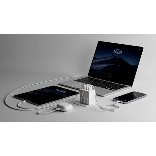 Мережевий зарядний пристрій SHARGE GaN Pixel 100W (CDT-SG-100-EUR-DZP-BAI) White купити в Україні | Telemart фото