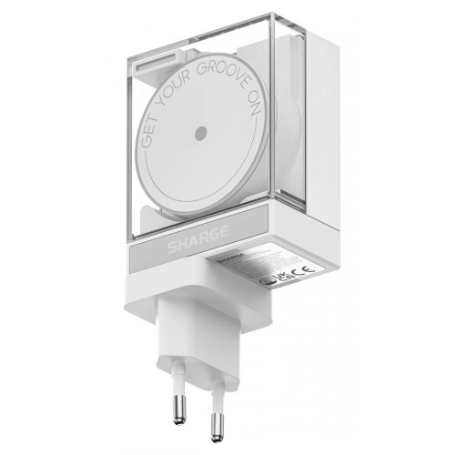 Сетевое зарядное устройство SHARGE Retractable 65W (CDT-SG-65-EUR-CP-BAI) White купить в Украине | Telemart фото