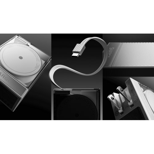 Сетевое зарядное устройство SHARGE Retractable 65W (CDT-SG-65-EUR-CP-BAI) White купить в Украине | Telemart фото