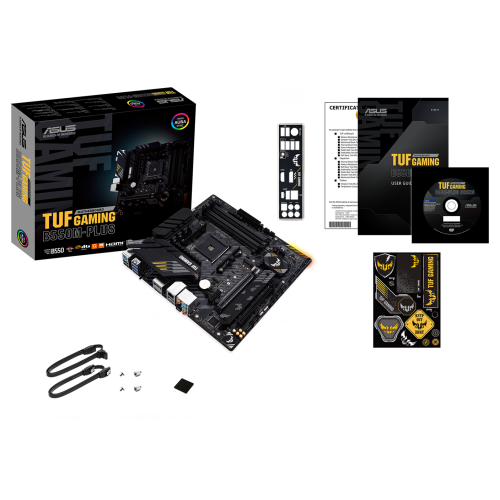 Уцінка материнська плата Asus TUF GAMING B550M-PLUS (sAM4, AMD B550) (Розкрита упаковка, 898442) купити в Україні | Telemart фото