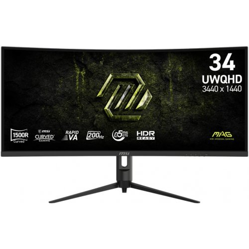 Уцінка монітор MSI 34" MAG 342CQRF E20 Black (Розкрита упаковка, 898446) купити в Україні | Telemart фото