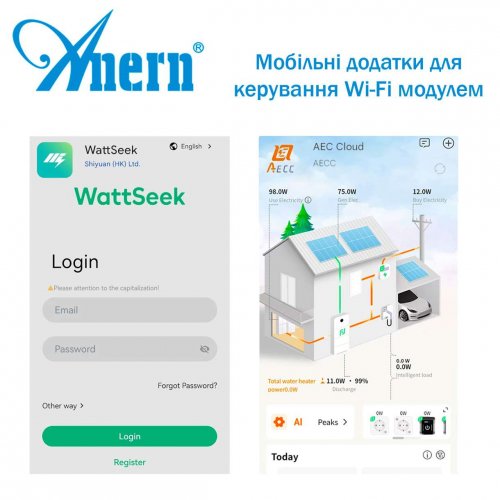 Гибридный инвертор Anern FGI-S5000 24V 5000W + WiFi (AN-FGI-S5000-WiFi) купить в Украине | Telemart фото