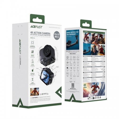 Екшн-камера Acefast X1 4K Waterproof Action Camera (6974316285816) Black купити в Україні | Telemart фото