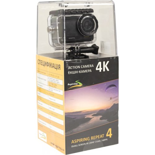 Екшн-камера Aspiring Repeat 4 Ultra HD 4K Dual Screen (86ASZE21PB) купити в Україні | Telemart фото