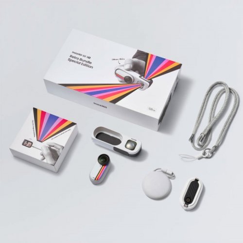 Екшн-камера Insta360 GO 3S 128GB Retro Bundle Special Edition Canvas White купити в Україні | Telemart фото
