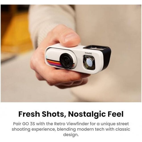 Екшн-камера Insta360 GO 3S 128GB Retro Bundle Special Edition Canvas White купити в Україні | Telemart фото