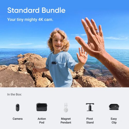 Екшн-камера Insta360 GO 3S 128GB Standard Edition Midnight Black купити в Україні | Telemart фото