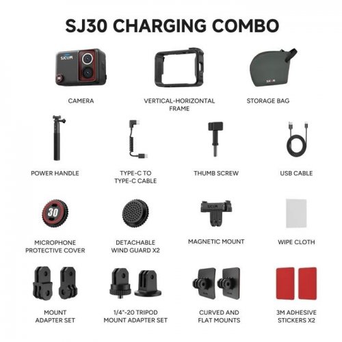 Екшн-камера SJCAM SJ30 Charging Combo купити в Україні | Telemart фото
