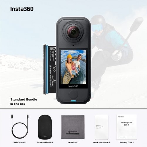 Екшн-камера Insta360 X4 Air Standard Bundle Black купити в Україні | Telemart фото