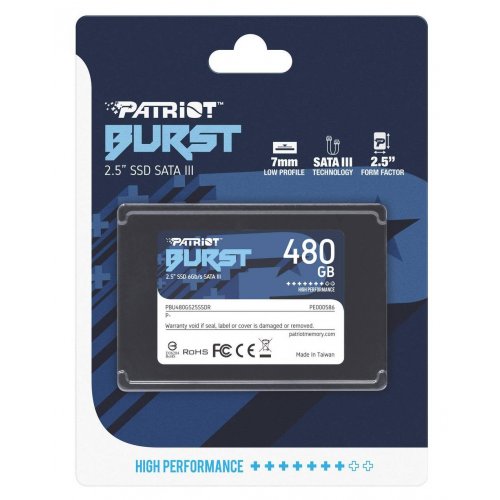 Фото SSD-диск Patriot Burst 480GB 3D NAND TLC 2.5