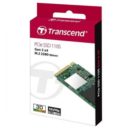 Продати SSD-диск Transcend MTE110S TLC 512GB M.2 (2280 PCI-E) NVMe x4 (TS512GMTE110S) за Trade-In у інтернет-магазині Телемарт - Київ, Дніпро, Україна фото