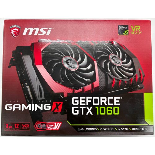 Видеокарта MSI GeForce GTX 1060 Gaming X 3072MB (GTX 1060 GAMING X 3G) (Восстановлено продавцом, 898712) купить в Украине | Telemart фото