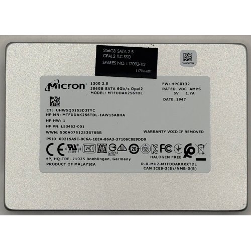 Ssd-диск MICRON 1300 256GB 2.5" SATA (MTFDDAK256TDL) (Восстановлено продавцом, 898728) купить в Украине | Telemart фото